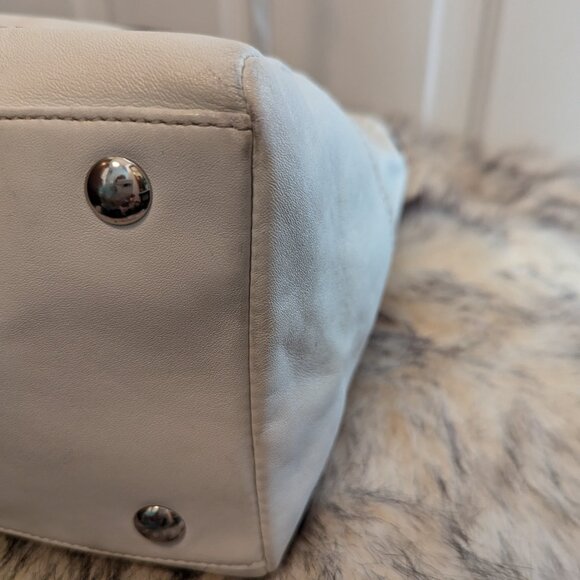 Coach Hampton -F13811 White Leather Satchel - Picture 8 of 15